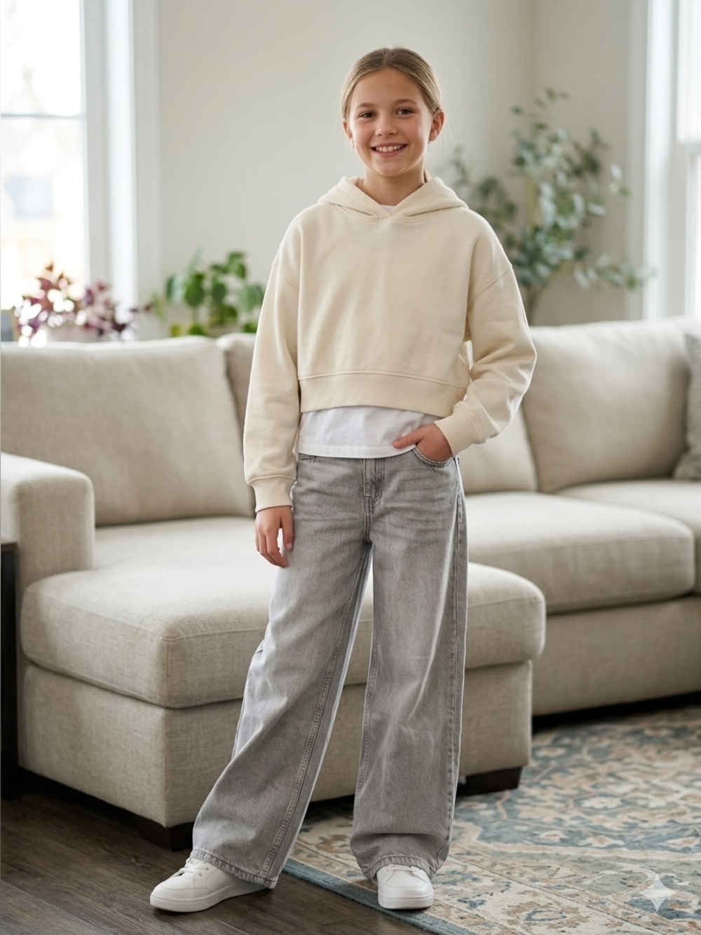 13-14Y. Zara Silver-gray jeans size 13-14Y